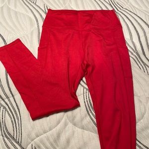 Aerie red legging with pockets
